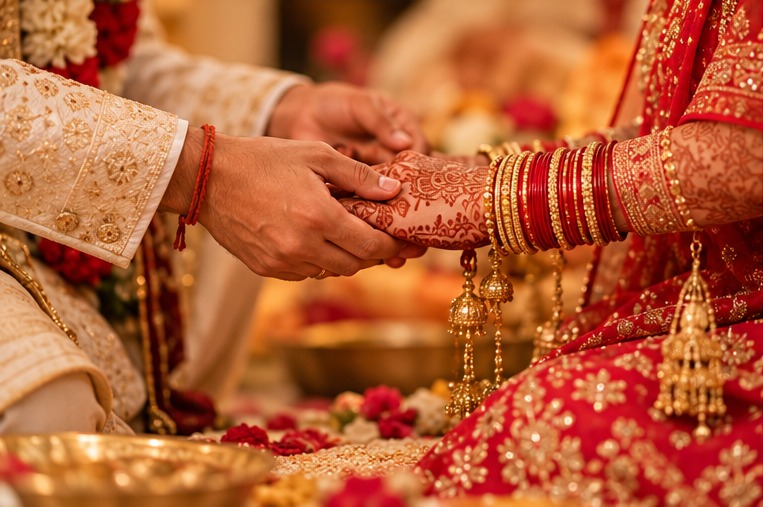 Traditional wedding hands and bangles